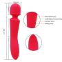 Upgraded Computer LED New Heating Vibrator-10 Speed USB Cabless Rechargeable Weaterproof Massager for Neck, Shoulder, Myofascial, Back, Leg, Waist (Red)