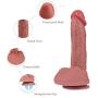 Double Layered Realistic Dildo for Adults, SXOVO 8.27 inch Sex Toys Liquid Silicone Dildo with Hands-Free Suction Cup for Women Sex Fun, Fake Penis for Vaginal G-spot and Anal Massager