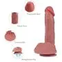 Double Layered Realistic Dildo for Adults, SXOVO 8.27 inch Sex Toys Liquid Silicone Dildo with Hands-Free Suction Cup for Women Sex Fun, Fake Penis for Vaginal G-spot and Anal Massager Double Layered Realistic Dildo for Adults, SXOVO 8.27 inch Sex Toys Liquid Silicone Dildo with Hands-Free Suction Cup for Women Sex Fun, Fake Penis for Vaginal G-spot and Anal Massager