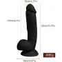 Black Realistic Soft-Ďîldɔ 9.0 inches Massage for Women and Couples Black Realistic Soft-Ďîldɔ 9.0 inches Massage for Women and Couples