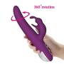 YETRUN Electric Rabbit Vibrator for Women 360° Rotation Dildo USB Rechargeable Vibrating Adult Sex Toys G-spot Vagina Vibes Cordless Dual Motors Sexual Masturbator Discreet Package