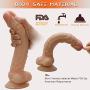 10" Dildo with Suction Cup Base Fake Penis Sex Toy with Balls for Vaginal G Spot and Adult Toys for Women (Flesh)