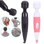 Handheld Wand Massager, Handheld Personal Body Therapeutic Massager Electric Vibrate Wand Massager Magic Waterproof Portable Relieves Muscle Tension Body Aches Pains Sports Recovery (Black)
