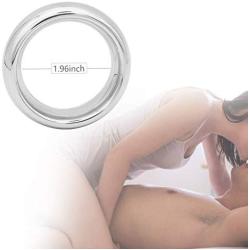 FST Silver Metal Stainless Steel Male Penis Cock Ring, 3 Size for Choose (5.0cm/2.0)