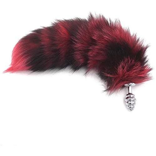 Joycentre Red Faux Fox Tail Stainless Steel Fun Plug Romance Games Play Party Toy Love Gift High Happy,Style 3