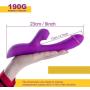 Clitoral Sucking Vibrator for Women, Heating Dildo Vibrator G Spot Clitoris Anal Massager with 10 Vibration & 3 Suction Patterns Adult Sex Toys Vibe Rechargeable Waterproof (Purple)