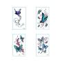 30 Sheets Temporary Tattoos, Removable Waterproof Temporary Tattoos Body Art Sticker for Adults Kids Women Men