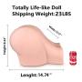 Life Size Sex Doll Love Toy Female Waterpoof Silicone Full Size Body Torso Pussy Ass Anal Sex Toys for Man Funny Adult Toy Lifelike Male Masturbator Big Pussycat Doll (15.7x14.2x9.4 Inch)