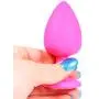 Big & Pretty Anal Sex Butt Plug - Silicone Toy - Clear Jewel - Small Large