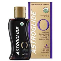 Astroglide O Organic, Essential Oil Based Personal Lubricant and Massage Oil, 4 oz.