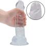 8 Inch-Dildò With Powerful Suction Cup For Hands-Free Play Safe and Healthy Transparent