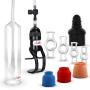 LeLuv Vacuum Pump Easyop Z-Grip Natural Male Enhancement Bundle with 3 Cylinder Seal Sizes and Septum Sleeves and 4 Constriction Rings
