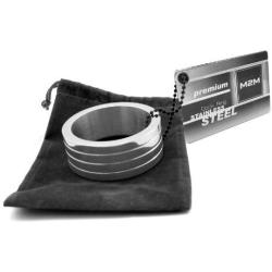 M2M Metal C-ring, Stainless Steel With Grooves, Includes Bag, 1.875, Wide
