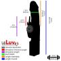 LeLuv Rabbit Vibrator Rotating Pearls Multispeed Clitoral Tickler Pink