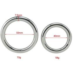 DiscountOne Stainless Penis Cock Rings Metal Ring for Male (S ID40mm)