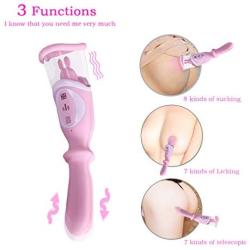 Sucking Toys for Women Vibrantor Tongue Licking and Telescopic Vibranting Wand Mass-Age Sexy Oral Clitorials Simulator Adullt Game Six Toys for Couples Female Waterproof, Halloween Cosplay