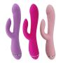 9 Frequency Heating Vibarator G Sport Rechargeable Rabbit Mssager Pleasure Toys for Women Quiet Waterproof (Pink)