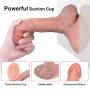 Realistic Dildo, BEING FETISH Bendable 8 Inch G Spot Realistic Penis Dildo Premium Liquid Silicone Penis Dong with Suction Cup Adult Sex Toys for Women Female Masturbation Flesh Dual Skin Body Safe