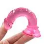 JSCRlove 6 in Beginners Mini Soft-Ďîldɔ Women Massager Realistic Dual Density Toy,Beginners Lifelike Suction Cup Tools(Pink) Women Socks