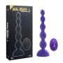 GYM Remote Control Three Core Beads, Back Court Stimulates Massager 10 Frequency Vibration Charging Adult Toys (Color : Purple)