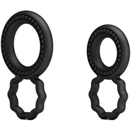 W-HELLO 2pcs Silicone Massager Ring Erection Enlarger Enhancer Rings Toys for Men Couples
