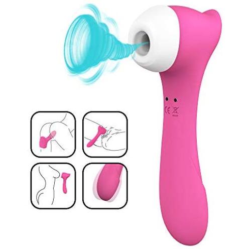 Clitoral Sucking Vibrator with 8 Vibrations & 5 Suctions-Clitoral Vibrators Nipples Suction Stimulator- Quiet Waterproof Rechargeable Sex Toys for Women Couples(Pink)