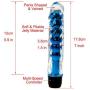 eKingstore Popular New Designed 7.1inch Crystal Soft Vibration Vibrator Wand Av Stick Super Strong Shock G-spot Stimulate Masturbation Electric Dildo Vibrating Waterproof Jelly Fun Jelly Sex Penis Dildo Cock Body G-spot Stimulate Massager Vibrating Stimul