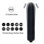 Portable 10 Speed Mini Bullet Shape Waterproof Mssager for Women - Black