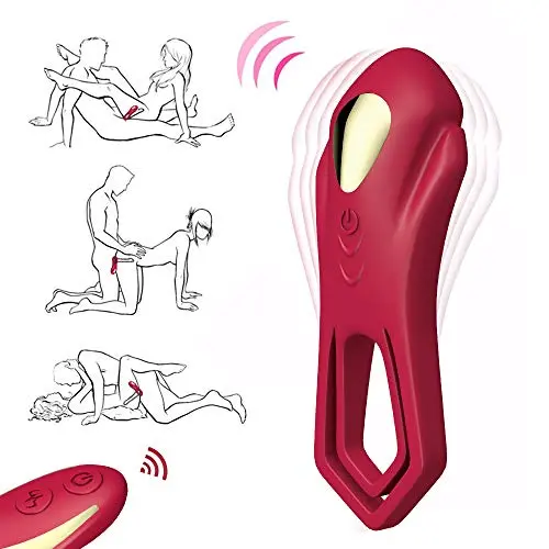Vibrating Cock Ring for Couples, Double Ring Remote Control Penis Ring Vibrator with 9 Vibration Modes, Alona Rechargeable Vibrating Penis Enhancer Ring Vibrator (Red) Vibrating Cock Ring for Couples, Double Ring Remote Control Penis Ring Vibrator with 9 Vibration Modes, Alona Rechargeable Vibrating Penis Enhancer Ring Vibrator (Red)