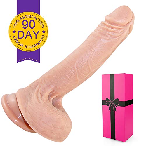 7 inch Realistic Silicone Dildo for Beginner, Ultra Soft Dildo Women with Strong Suction Cup, Lifelike Penis for Hands-Free, with Balls for Vaginal G-spot and Anal Play