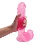 JSCRlove 8.66 Inch Soft-Ďîldɔ Massage Wand Waterproof Relax Massage Tools,Beginners Lifelike Suction Cup Tools Women Socks