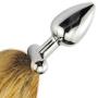 Stainless Steel deformable Anal Sex Toys Anal Sex Toys Anal Stimulator Sex Games Female Anal Foxs Tail Tail Butt Plug Stimulator Role with Replacement of Anal Plug Head can be Used for SM Adult Game