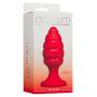 Doc Johnson Platinum Premium Silicone - The Blast - Anal Toy with Suction Cup Base - Butt Plug - Red