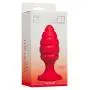 Doc Johnson Platinum Premium Silicone - The Blast - Anal Toy with Suction Cup Base - Butt Plug - Red