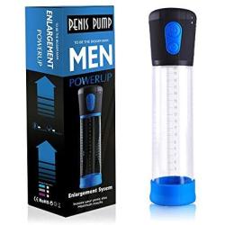 Feeke 8" Electric Man Extended Vacuum Increase Pump ED Reinforcement Sleeve DEPUR (Color : Blue)