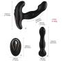 Male Vibrating Prostate Massager Sex Toy with 12 Speed for Wireless Remote Control Anal Pleasure Waterproof Rechargeable Prostate Stimulator Anal Vibrator Butt Plug,Unisex G spot Vibrator Anal Sex Toy