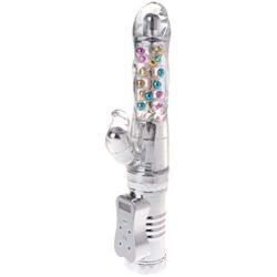 Rainly Silver Dual Motor Powerful Th-Rusting Ro-tating Body Tool for Lover