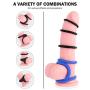 Silicone Cock Rings Set, Sexy Slave Stretchy Penis Rings for Longer & Harder Erection, Sex Toy for Men Couple(7pcs)