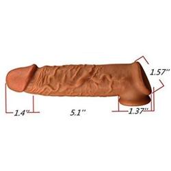 Silicone Penis Sleeve Extender Enlargement Male Chastity Sex Toys Extension Cock Sleeves Dick Sock Reusable Condoms for Men