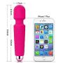 Wand Massager Rechargeable Personal Handheld Wireless Waterproof Muscle Relax Body Care (Pink)