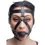 Master Series Leather Head Harness with Ball Gag