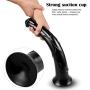 Padgene 16.5" Realistic Horse Dildo Extra Long Soft Huge Penis Sex Toy with Strong Suction Cup Curved Shaft for Hands-free Vaginal G-spot and Anal Prostate Play
