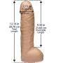 Doc Johnson Vac-U-Lock - Hung - Made of R5 PVC - 12 Inch Dildo with Massive 8.5 Inches of Girth - F-Machine and Harness Compatible - Vanilla