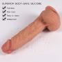 Realistic Dildo for Women with Flared Suction Cup Base Adult Sex Toys for Hands-Free Play, 9 Inch Silicone Dildo Penis Dong for Vaginal G-spot and Anal Play (Brown)