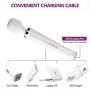 Shcasa Cordless AV Wand Massager, Powerful Handheld Neck Shoulder Massager with 10 Strong Frequency Vibration Modes (White) Shcasa Cordless AV Wand Massager, Powerful Handheld Neck Shoulder Massager with 10 Strong Frequency Vibration Modes (White)