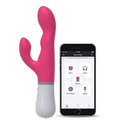 LOVENSE Nora Rabbit Vibrator, Powerful Stimulator with Rotating Head and Vibrating Arm, Rechargeable and Waterproof with Smartphone Wireless Bluetooth Control