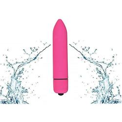 Powerful Bullet Vibrator with 10 Modes, Portable Mini Pocket Vagina Stimulator, Rechargeable Waterproof Super-Strong Adult Sex Toys for Women with Discreet Package (Black)