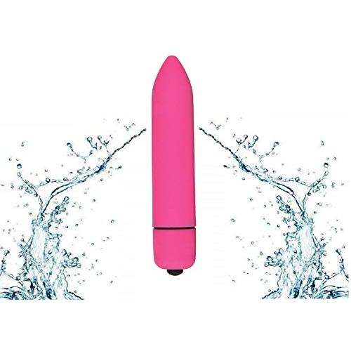 Powerful Bullet Vibrator with 10 Modes, Portable Mini Pocket Vagina Stimulator, Rechargeable Waterproof Super-Strong Adult Sex Toys for Women with Discreet Package (Black)