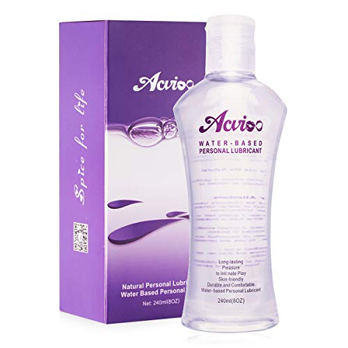 Acvioo Water Based Personal Lubricant, Long Lasting Sex Lube for Men, Women and Couples, 8 Oz