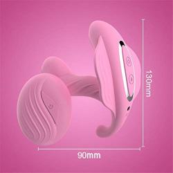 Lfcmf Remote Vibrator, Personal Vibrator 10 Different Vibrations Wearable Wireless Waterproof Rechargeable Massage for Female, Tshirt (Color : Pink)